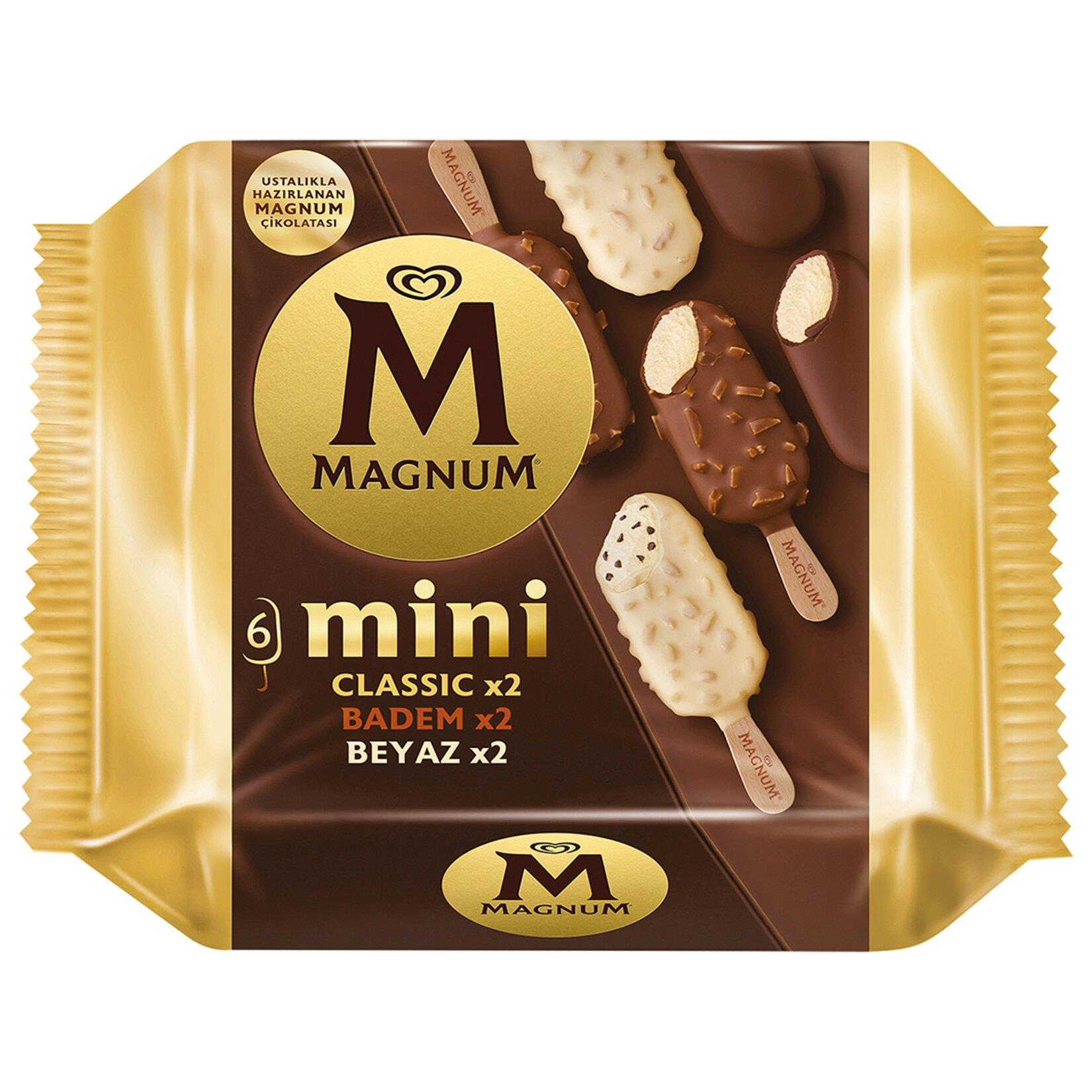 DondurmaAlgida Magnum Mini Classic Badem Beyaz Dondurma 6 Lı