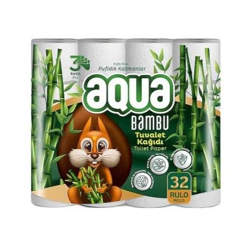Kağıt HavluAqua Bambu Tuvalet Kağıdı 32 li 3 Katlı