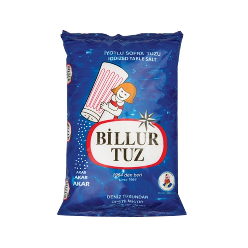 Billur Tuz Rafine İyotlu Sofra Tuzu 750 Gr