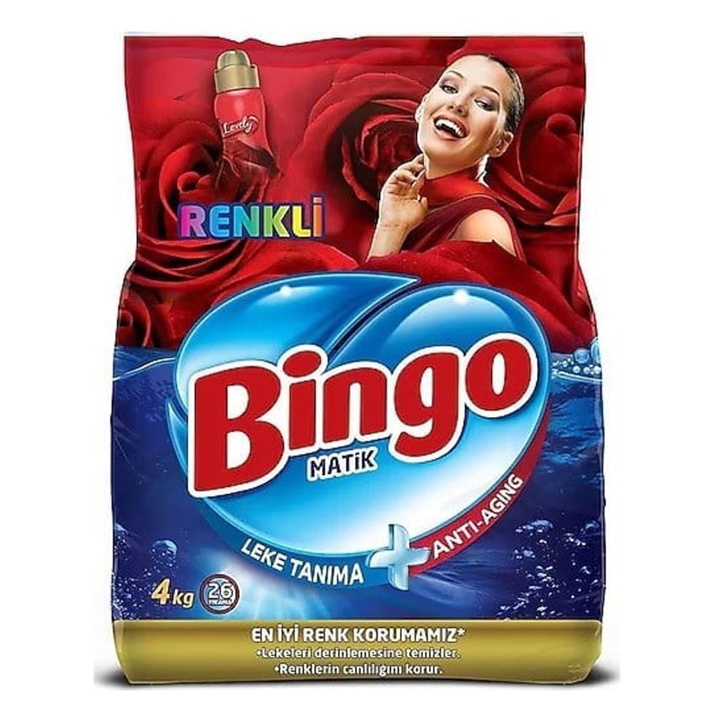 Toz DeterjanBingo Matik Renkliler Lovely Parfümlü 4 kg