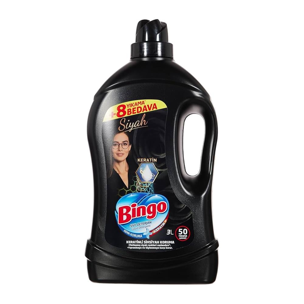 Sıvı Çamaşır DeterjanıBingo Sıvı Deterjan 3000 Ml Keratinli Simsiyah Koruma