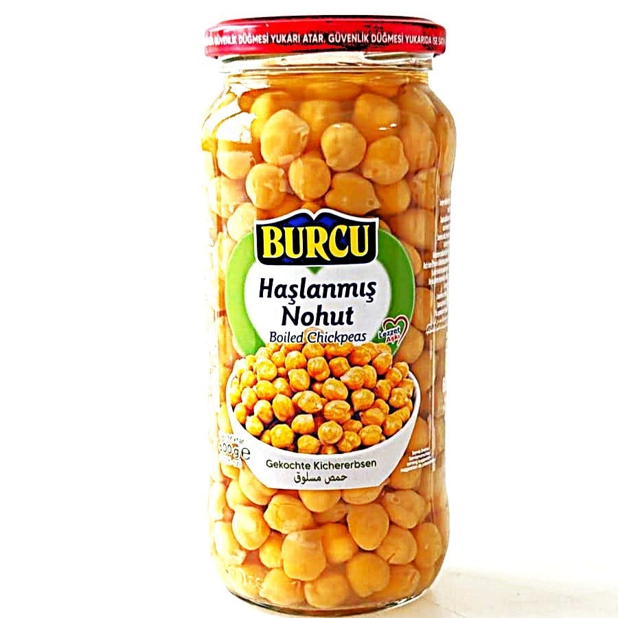 HaşlanmışBurcu Haşlanmış Nohut Cam 600 Gr