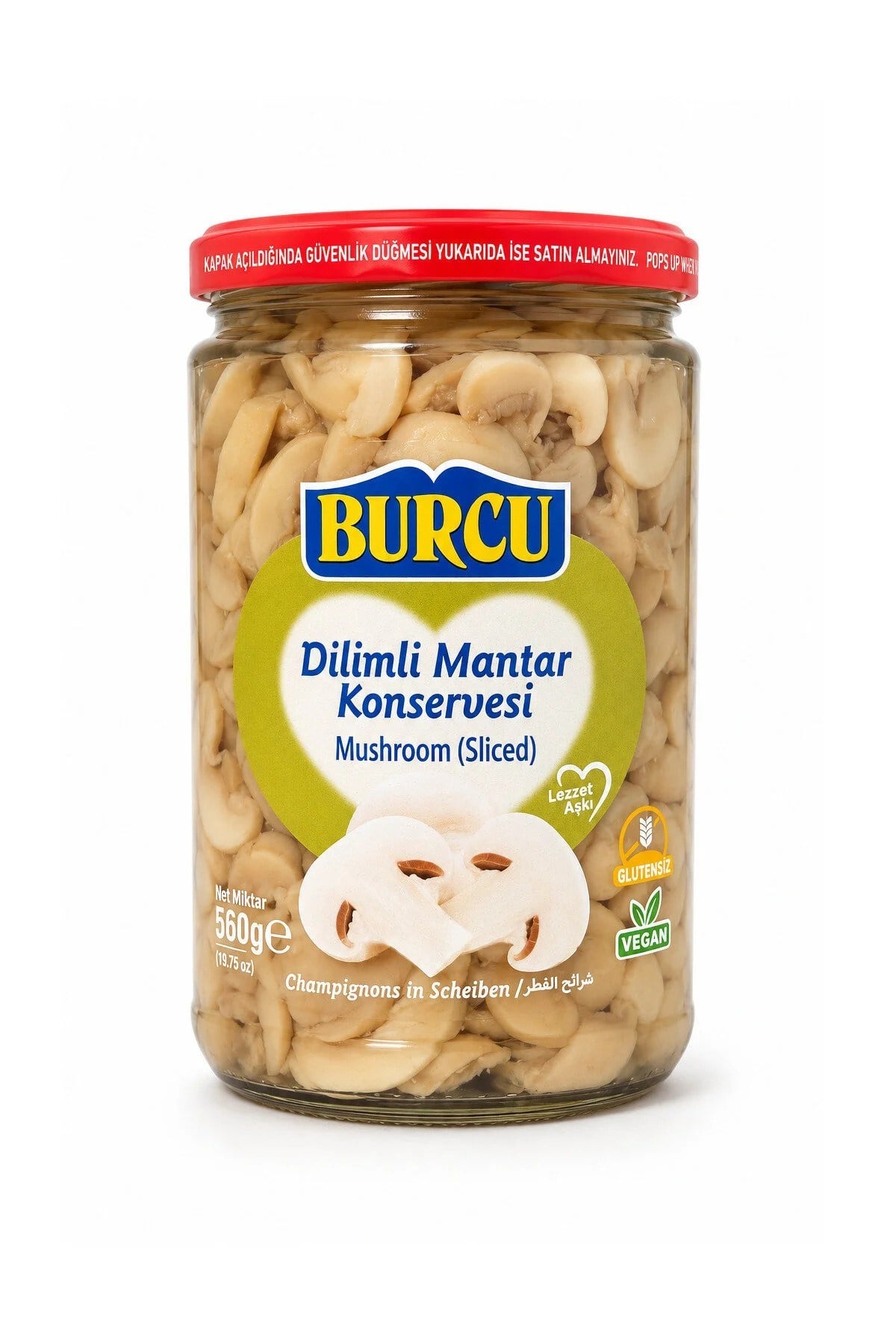 Konserve SebzeBurcu Mantar Di·li·m 560 Gr Cam