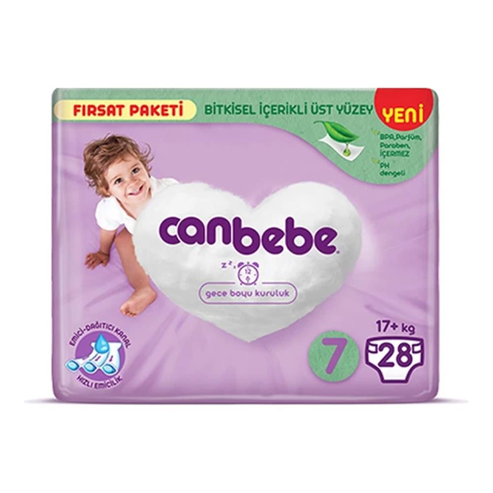 Bebek BezleriCanbebe Fırsat Paketi Bebek Bezi 17+ kg No:7 XXL 28 li