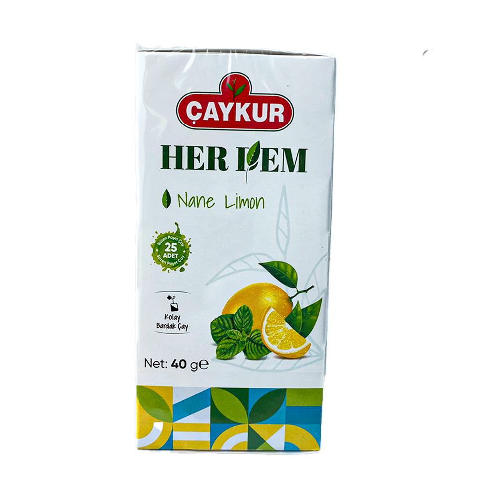 Bitki ve Meyve ÇaylarıÇaykur Her Dem Nane Limon 40gr