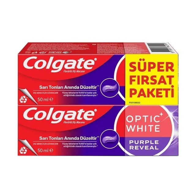 Diş MacunuColgate Diş Macunu Optıc Whıte Purple Reveal 2*50 ml