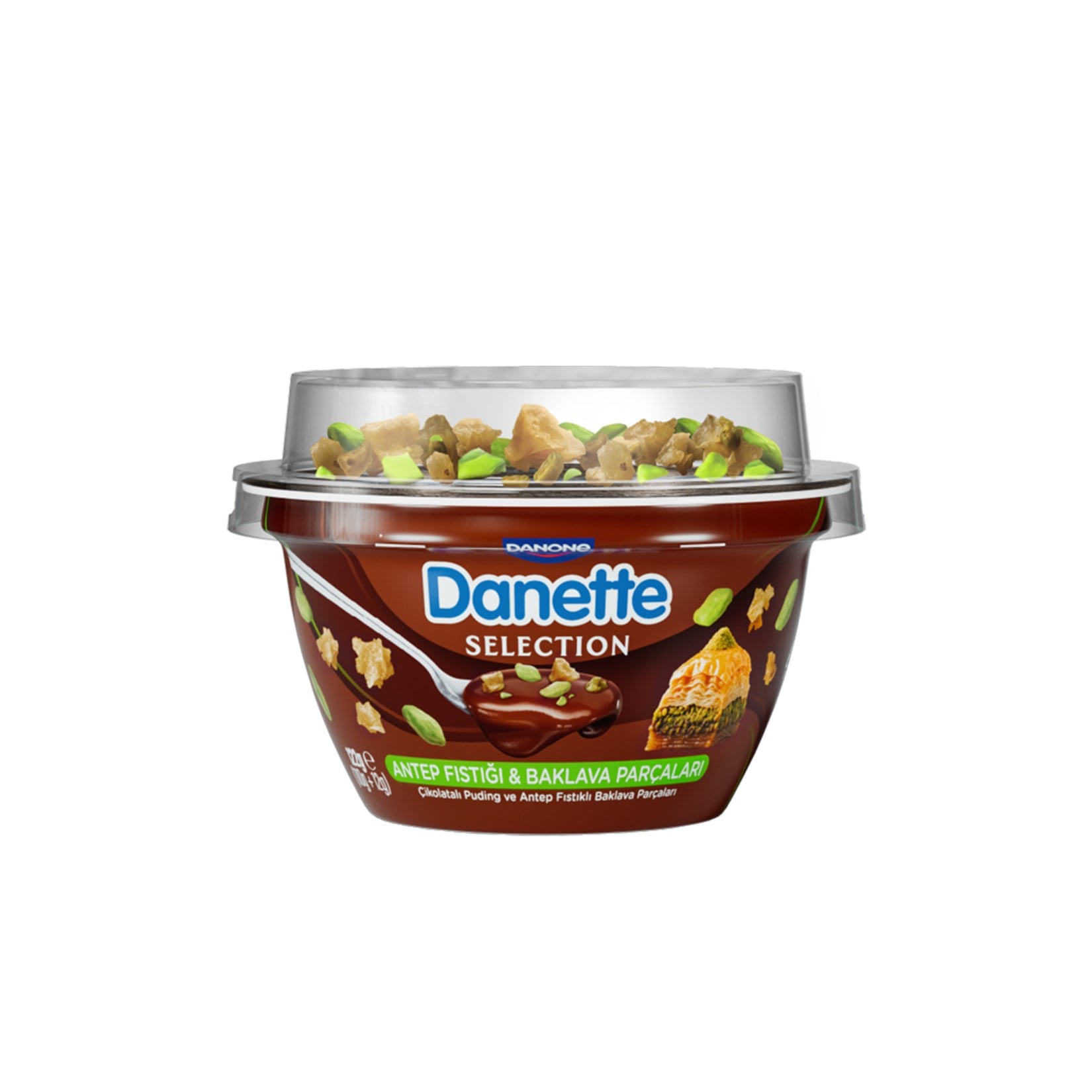Hazır PudingDanone Danette Topper Selection Antep Fıstık&Baklava Parçalı Puding 110 g