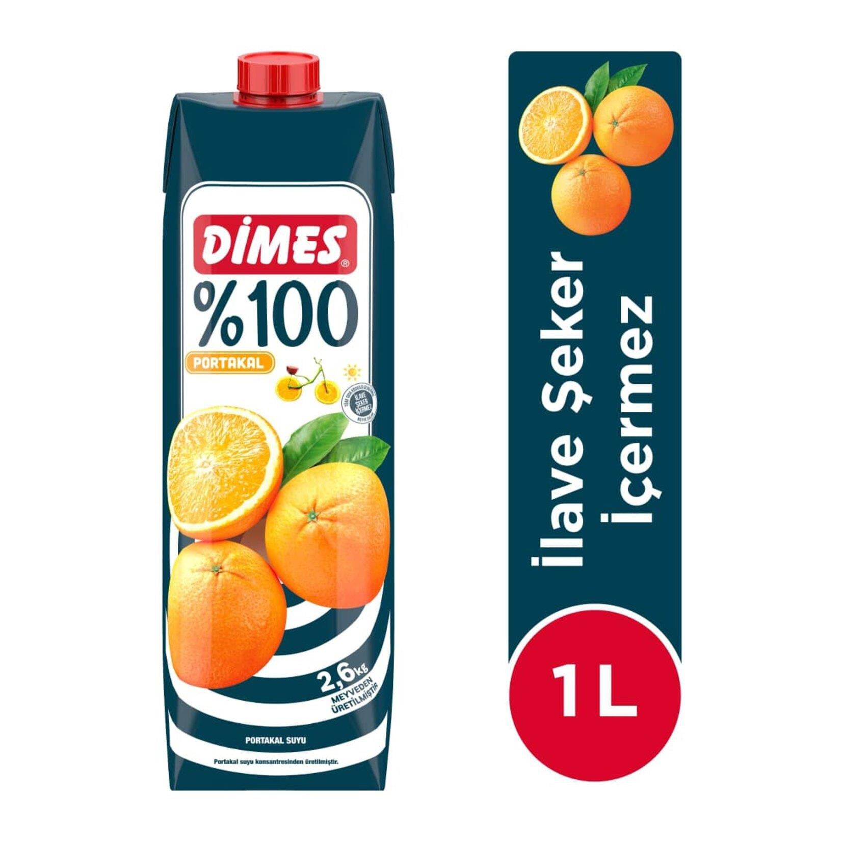 Meyve SuyuDimes %100 Portakal Suyu 1 Lt