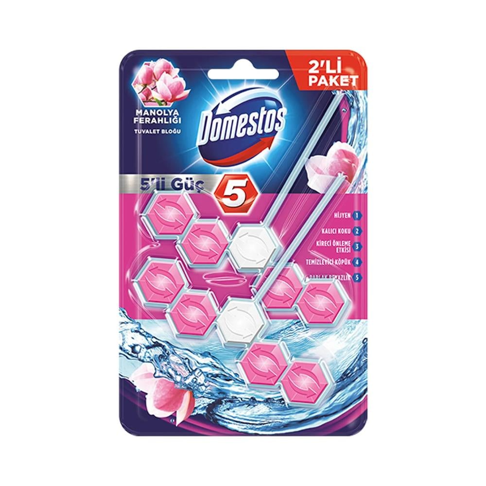 Domestos Wc Temizleyici Blok 2x50 Gr 5 Li Güç Manolya