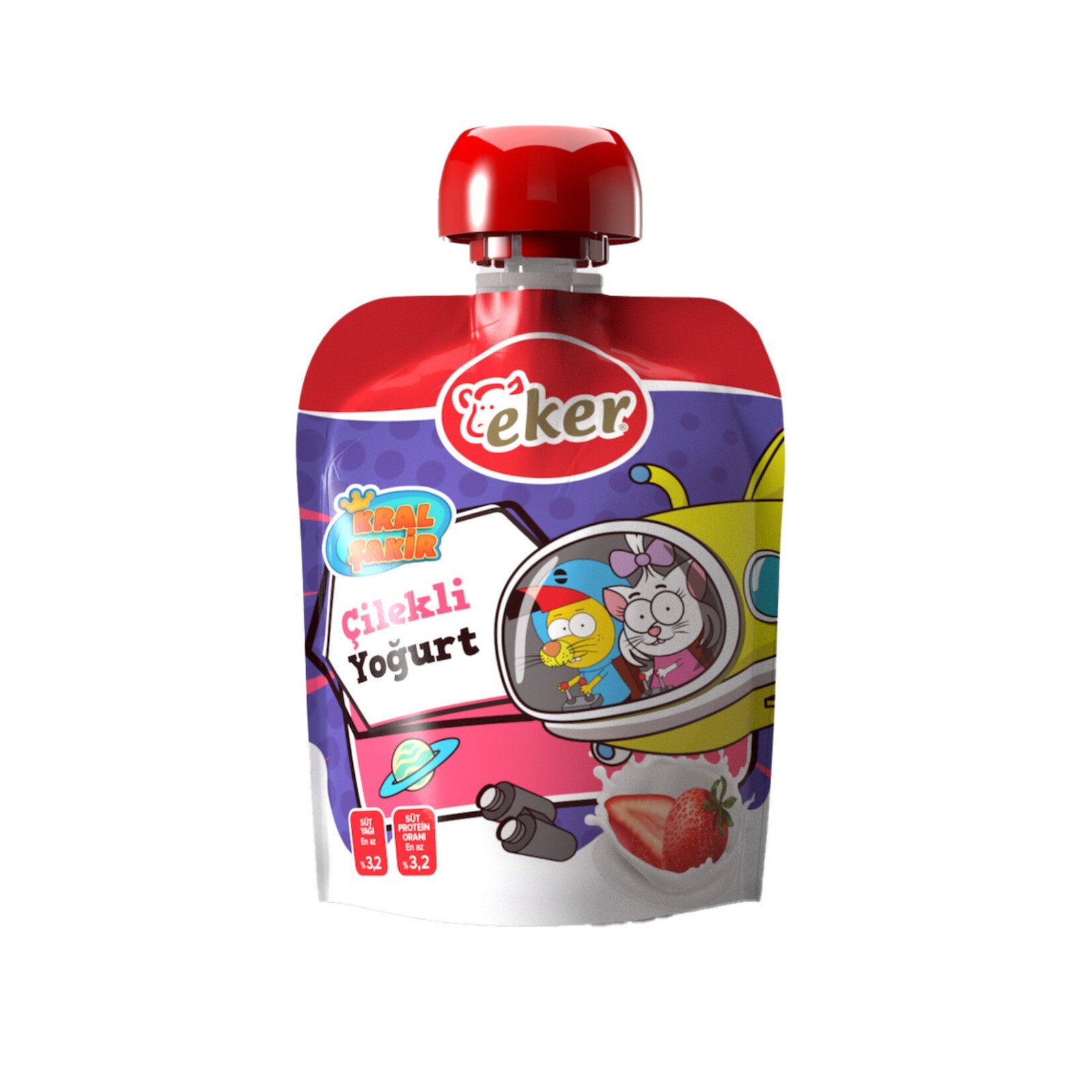 Meyveli YoğurtEker Pouch Çilekli Yoğurt 65 g