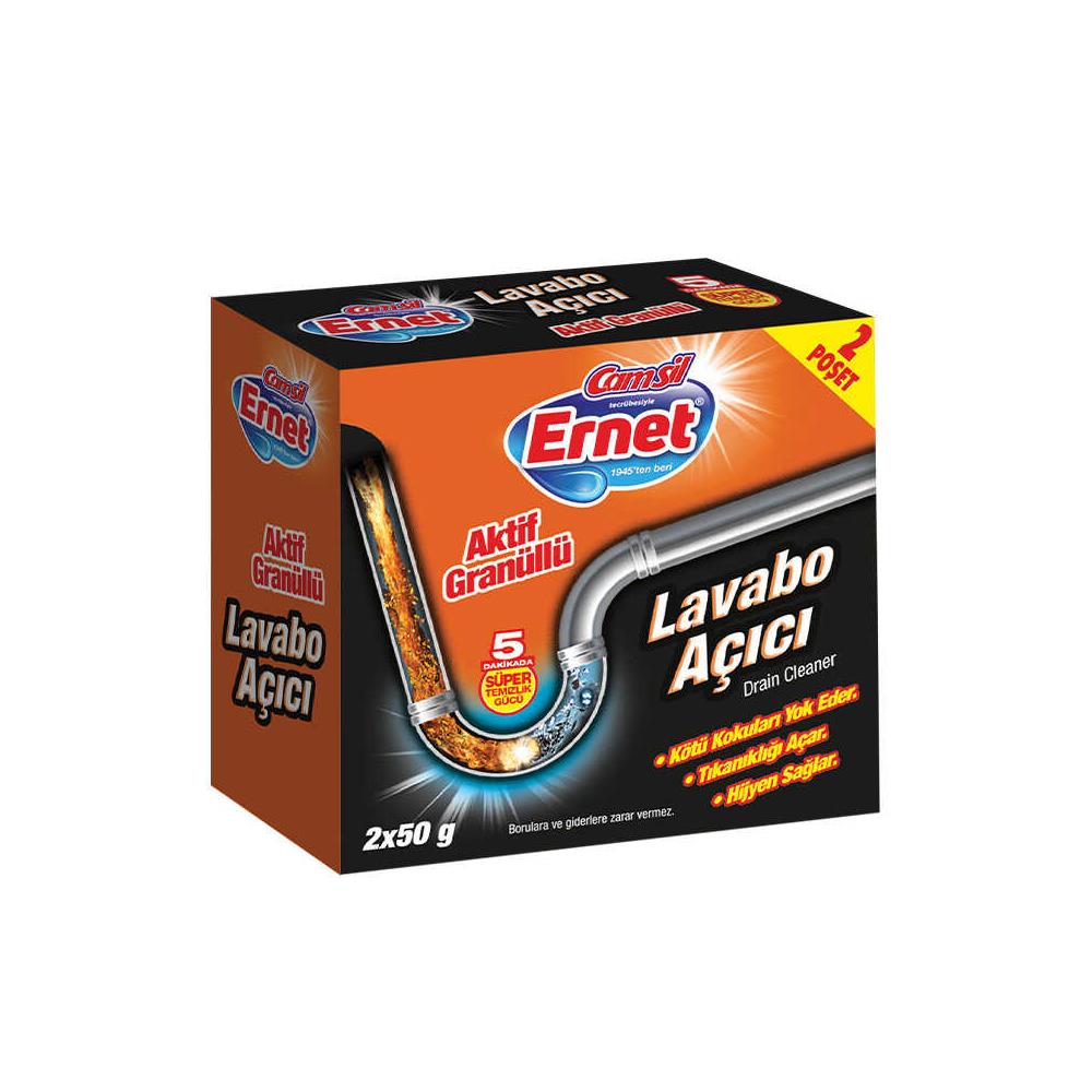 Lavabo AçıcılarErnet Süper Lavabo Açıcı Granül 2*50 Gr