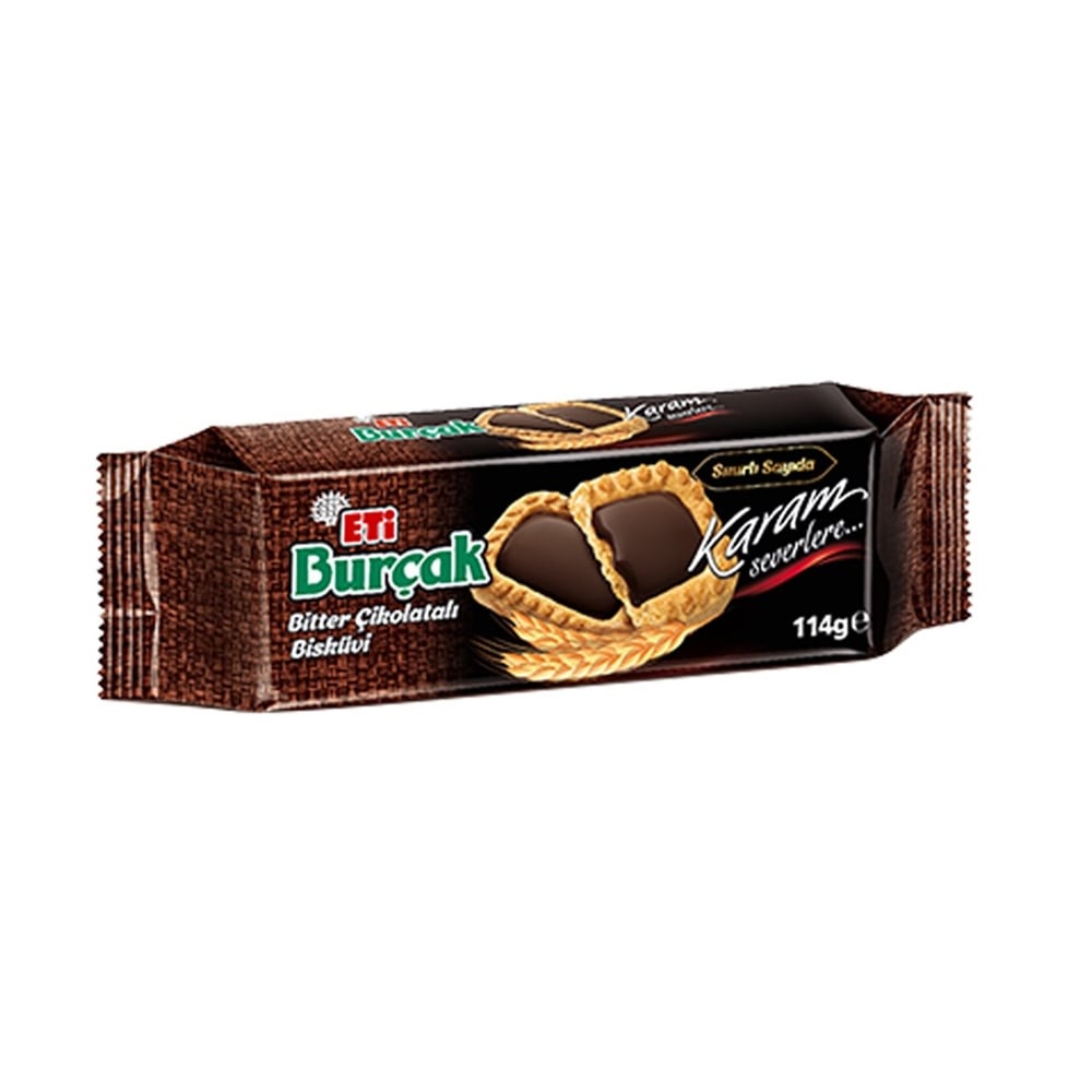 Eti Burçak Bisküvi Bitter Çikolatalı 114g