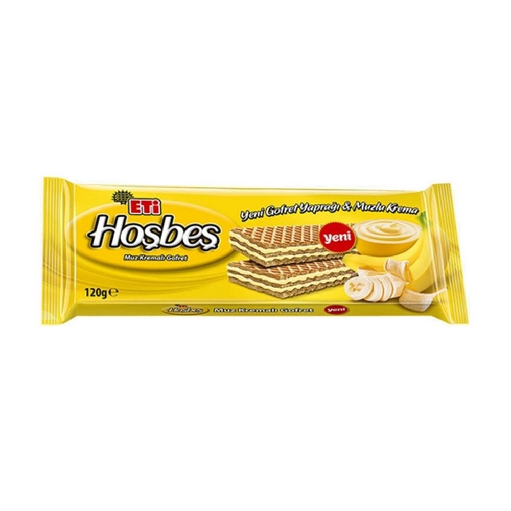 Eti Hoşbeş Muz Kremalı Gofret 120 Gr