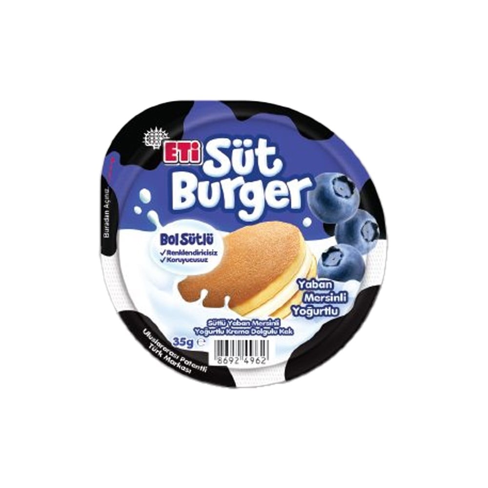 KekEti Süt Burger Yaban Mersinli Yoğurtlu 35 g