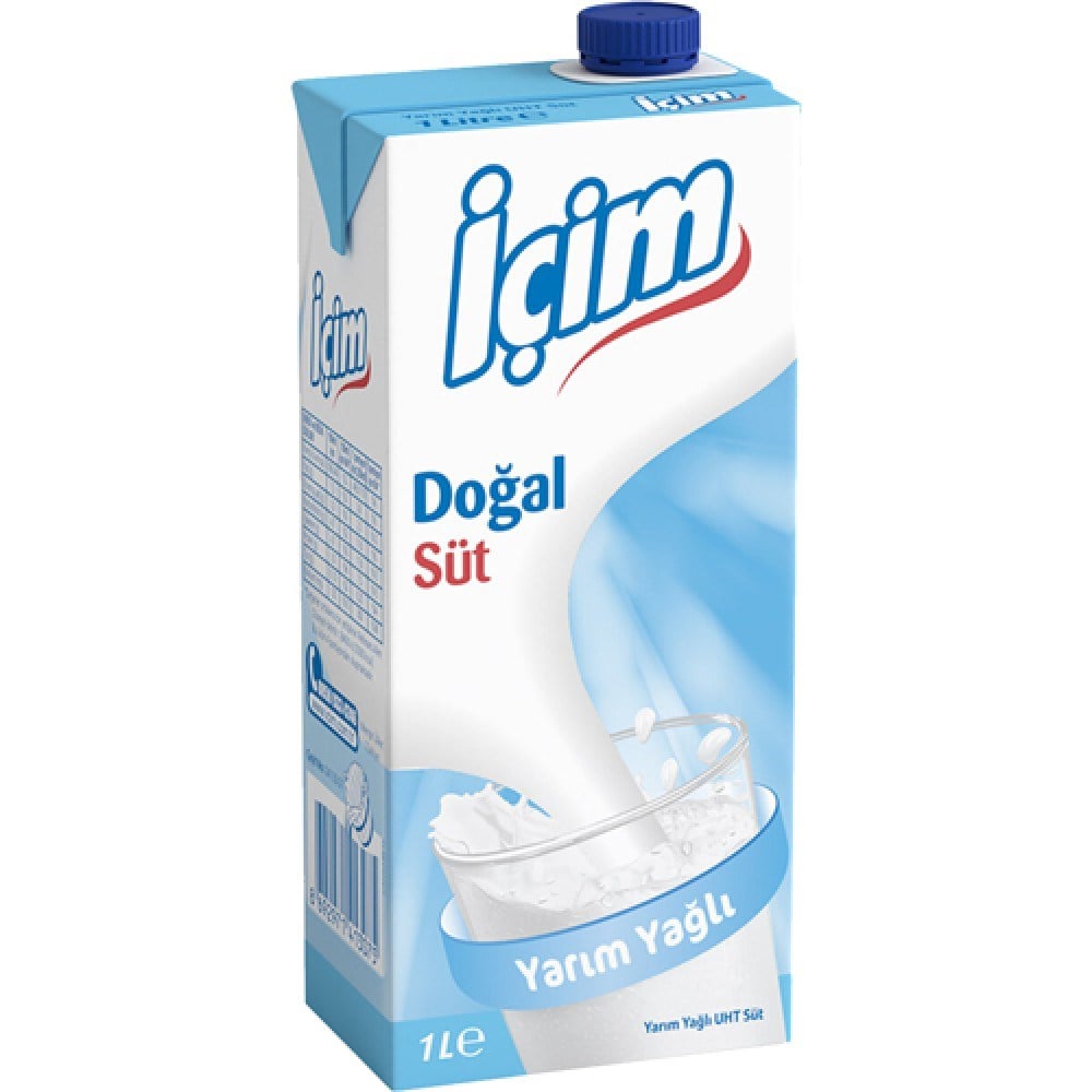 İçim Süt Yarım Yağlı 1000 Ml