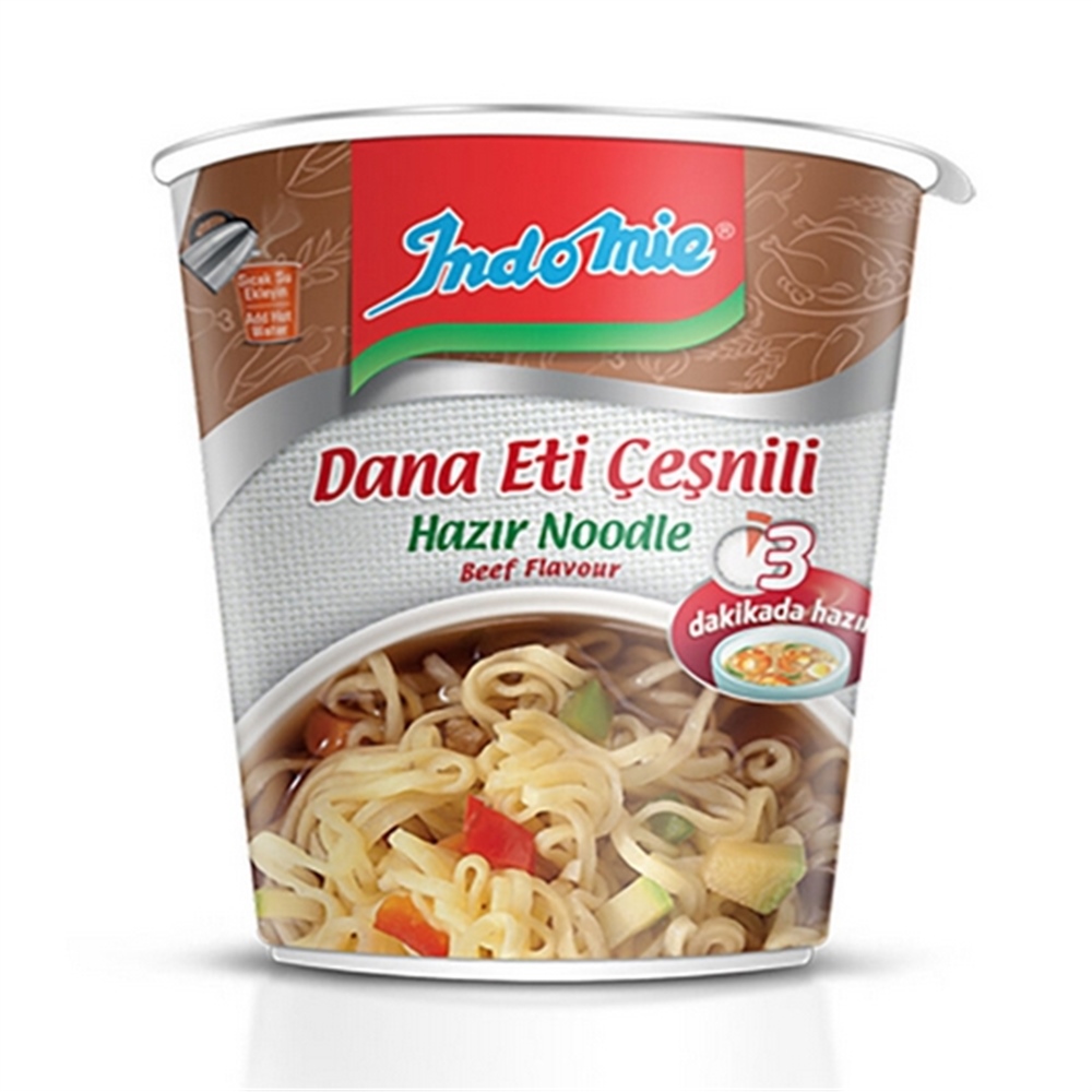 İndo Mie Noodle Bardak Etli 60 Gr