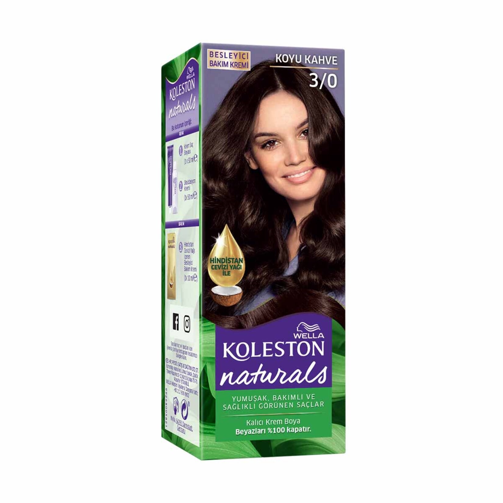 Saç BoyasıKoleston Saç Boyası Naturel 3/0 İntense Koyu Kahve