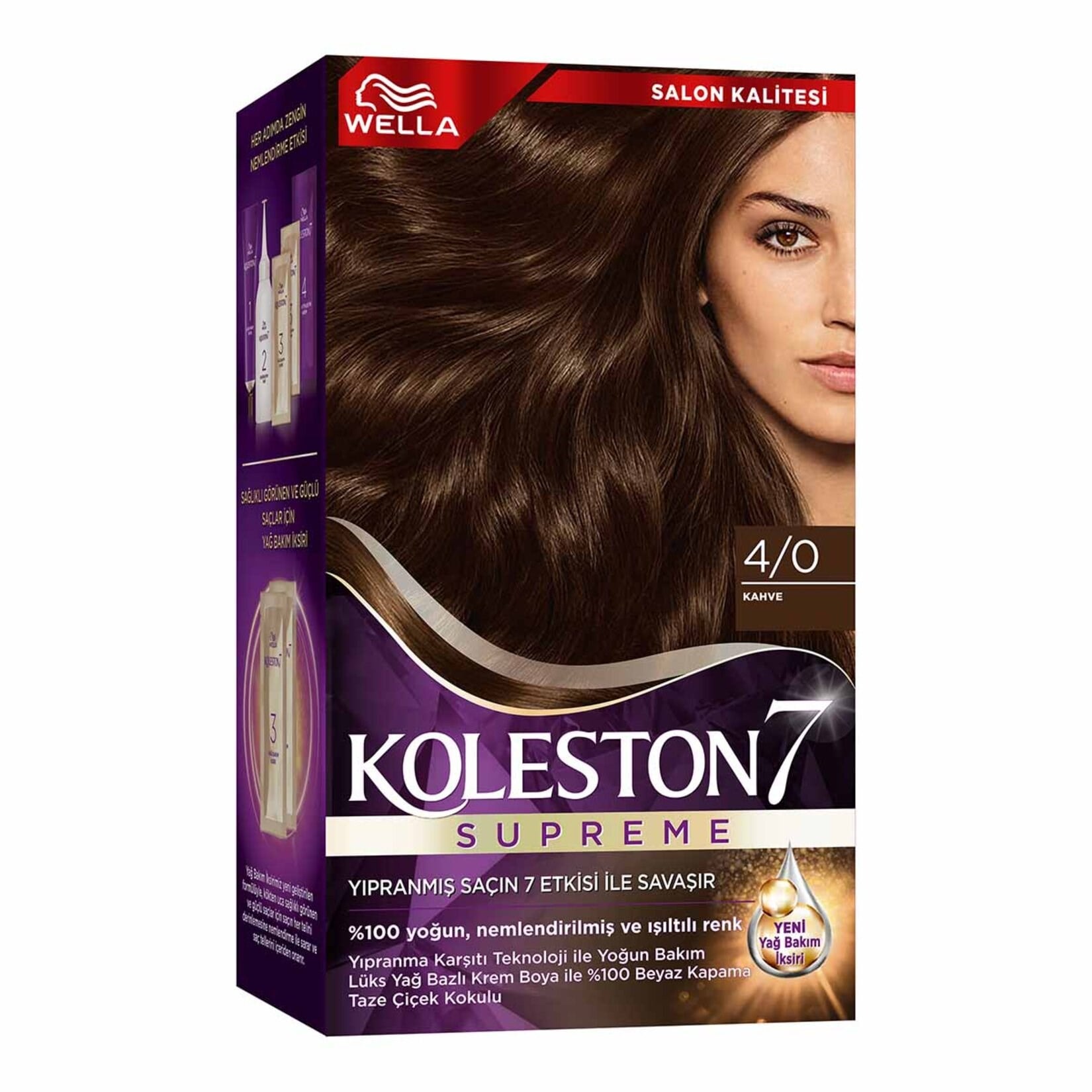 Saç BoyasıKoleston Set Boya 4/0 Kahve