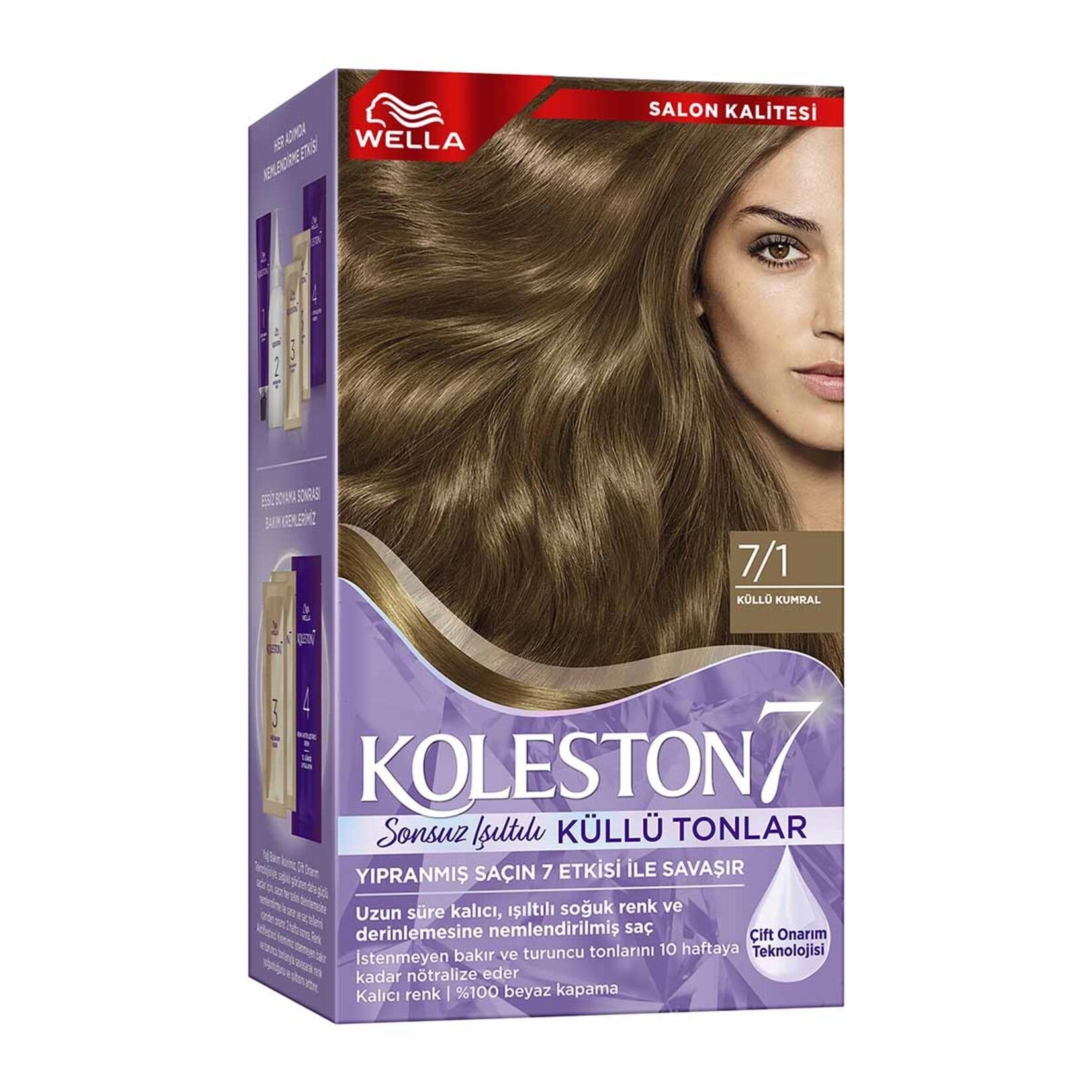 Saç BoyasıKoleston Set Boya 7/1 Küllü Kumral