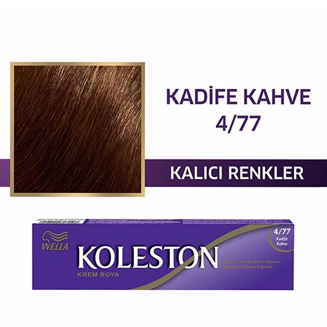 Saç BoyasıKoleston Tüp 4/77 Kadife Kahve