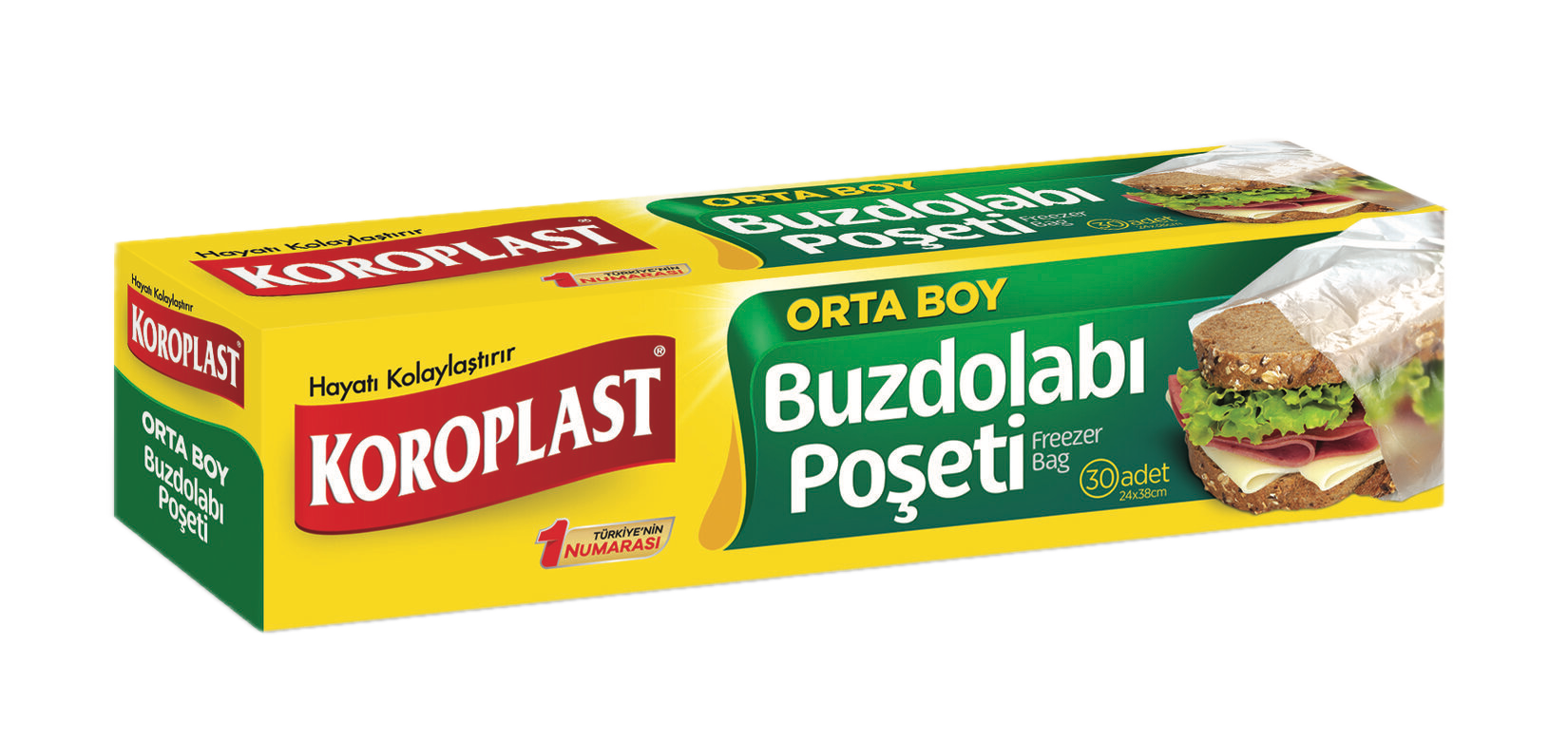 Buzdolabı PoşetiKoroplast Buzdolabı Poşeti Orta 24x38cm