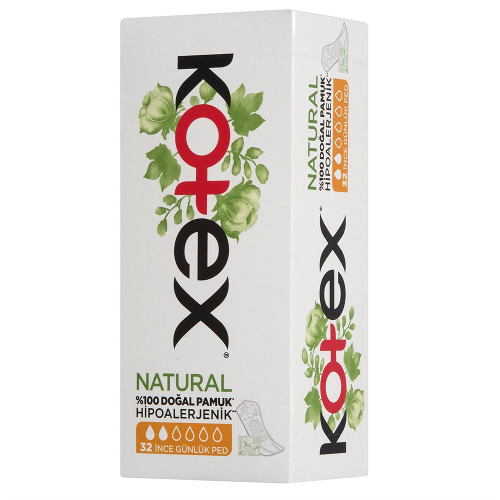 Kotex Natural Hipoalerjenik İnce Günlük Ped 32li