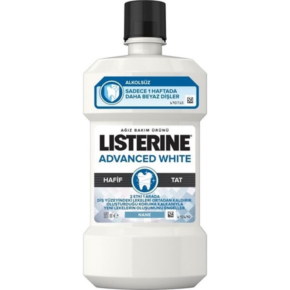 Listerine Ağız Suyu Advance White 500Ml Hafif Tat