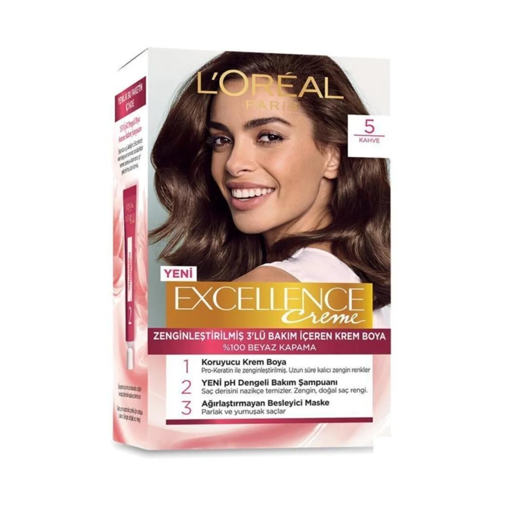Saç BoyasıLoreal Paris Excellence Creme Saç Boyası 5 Kahve