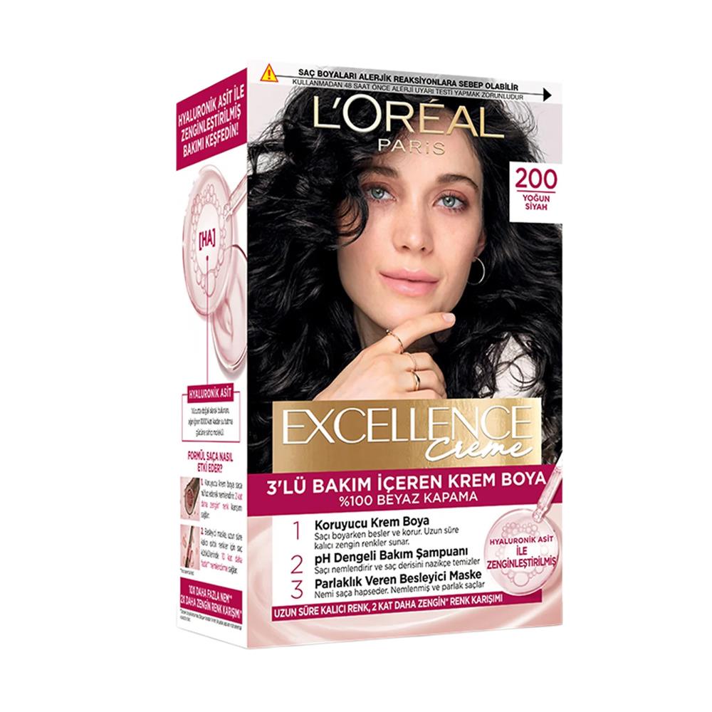 Saç BoyasıLoreal Paris Excellence Intense 200 Yoğun Siyah