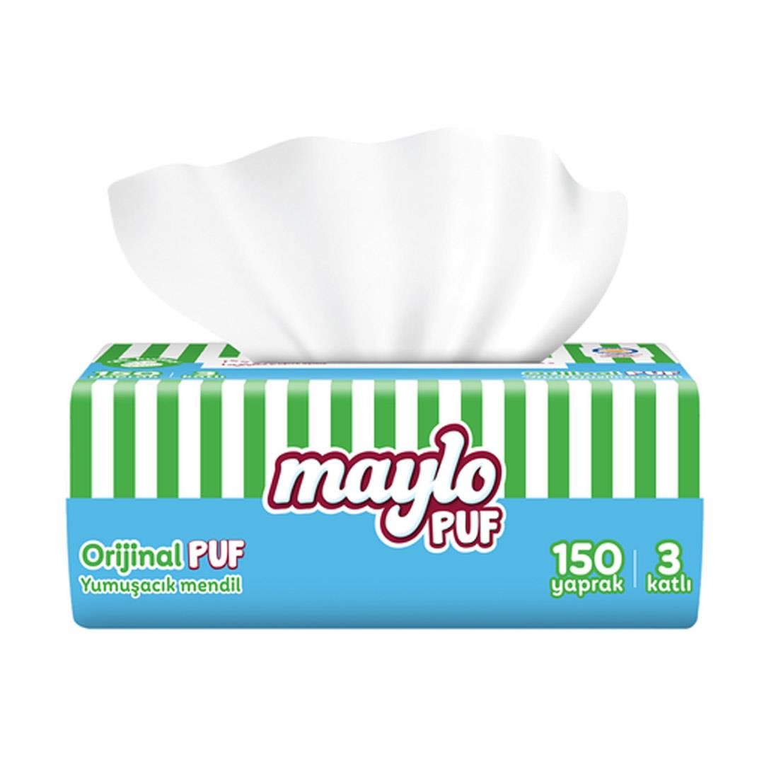 Kağıt MendilMaylo Çek Kullan Pratik Puf Mendil 150 li 3 Katlı