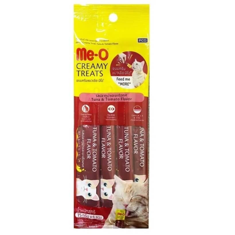 Kedi Ödül MamasıMe-o Kedi Ödülü Ton Balıklı Domatesli 4x15 g