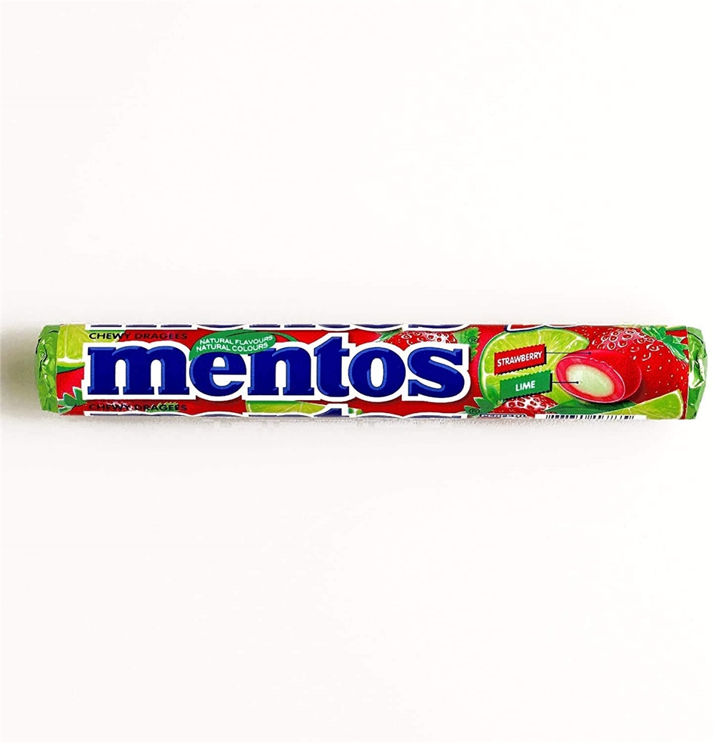 Mentos Şeker Çilek 37.5 Gr.