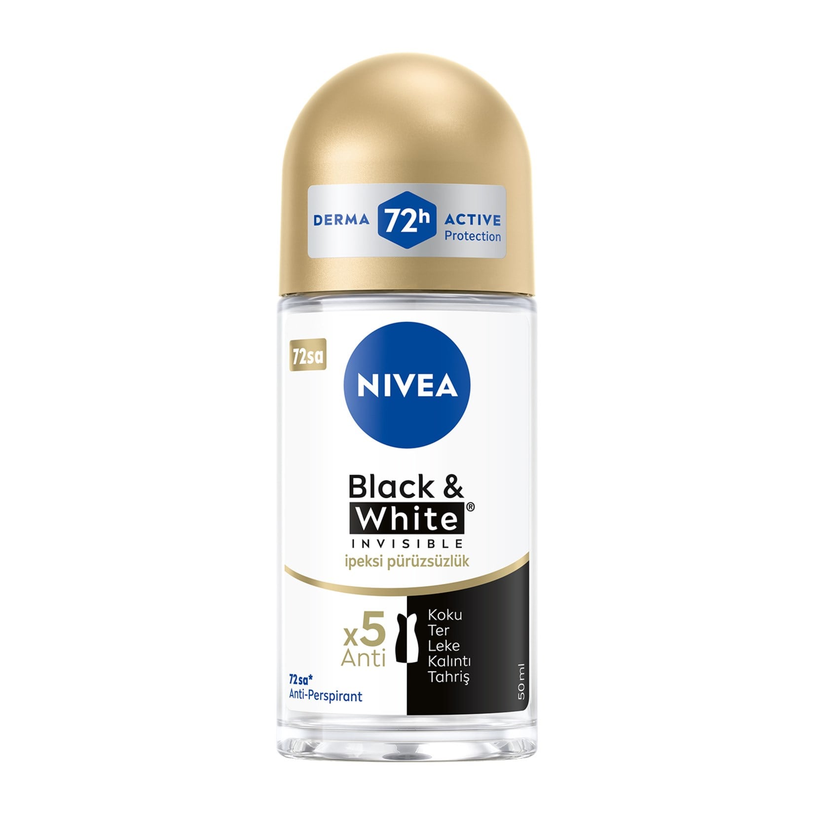 Kadın Roll OnNivea Women Roll-On Black White Invisible 50 ml