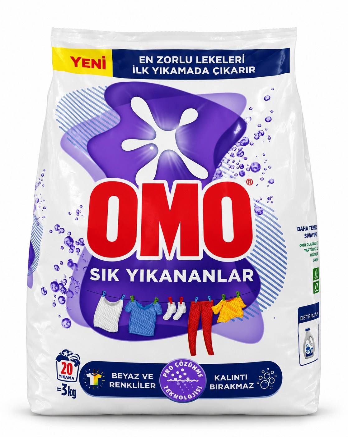 Toz DeterjanOmo Matik Sık Yıkananlar3 kg