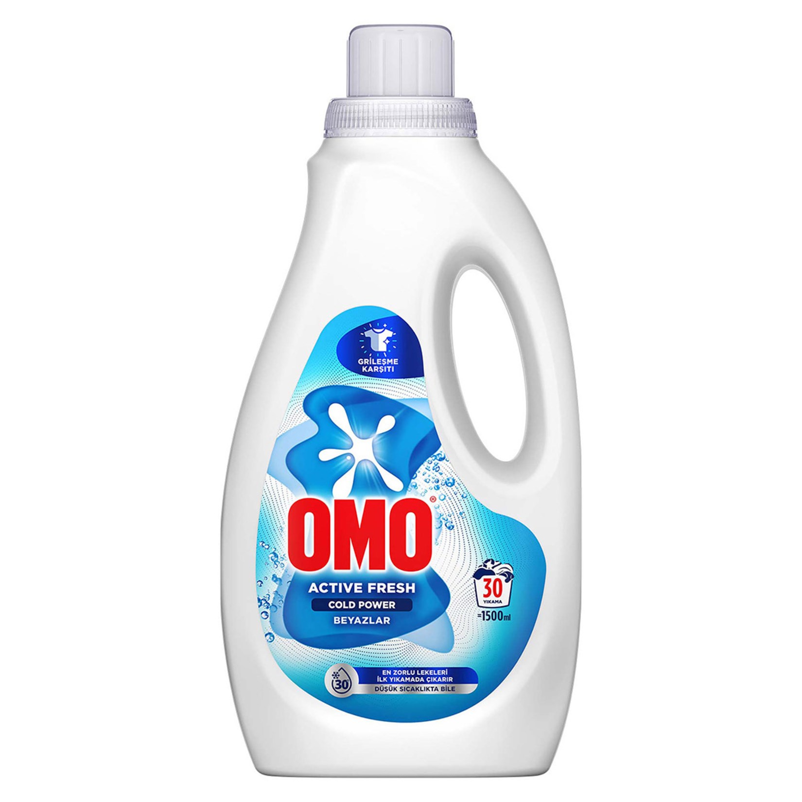 Sıvı Çamaşır DeterjanıOmo Sıvı Deterjan Active Fresh Cold Power Beyazlar 30 Yıkama 1500 ml