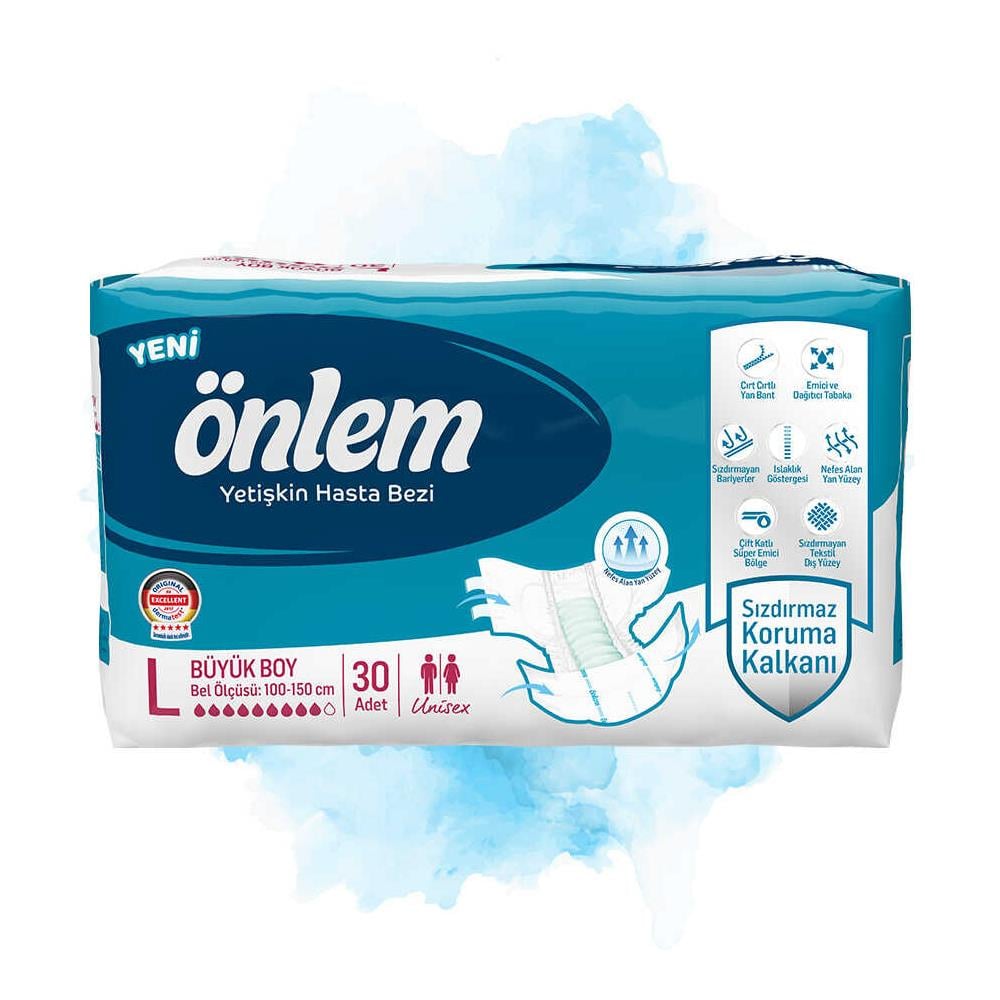 Hasta Bakım ÜrünleriÖnlem Yetişkin Hasta Bezi Büyük Boy ( Large ) 30 Adet