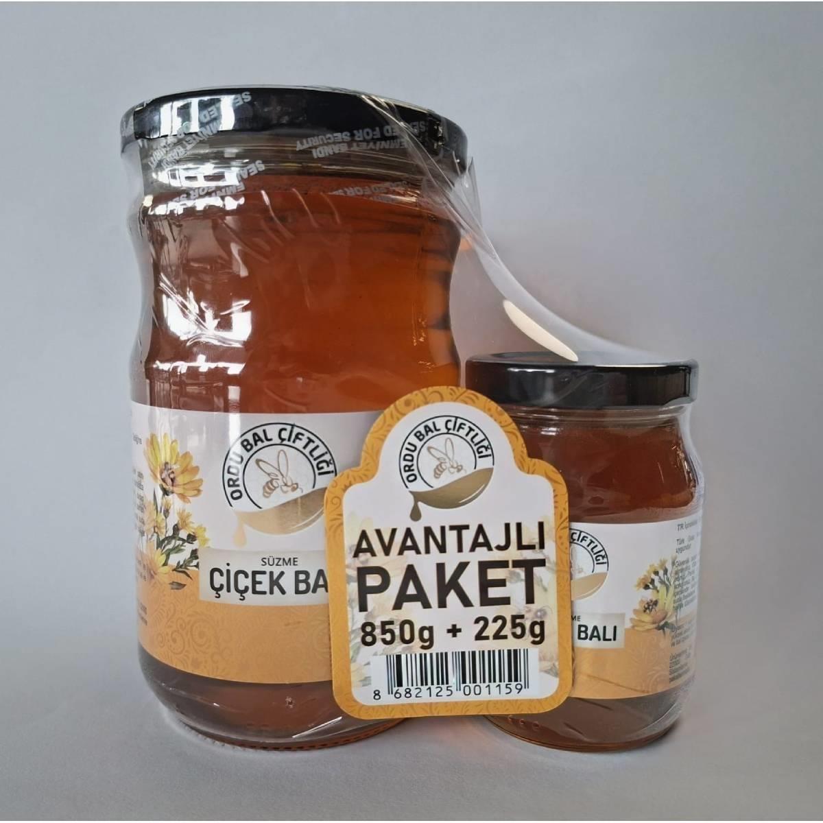 Çiçek BalıOrdu Bal Çiftliği Süzme Çiçek Balı 850+225 Gr Avantajlı Paket