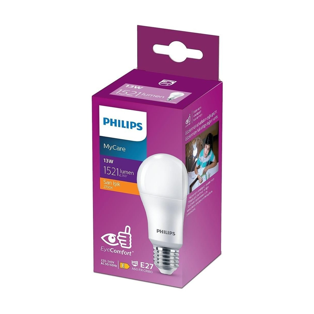 Elektrik & Tesisat MalzemeleriPhilips 13W Sarı Işık E27  (Kalın Duy) Led Ampul