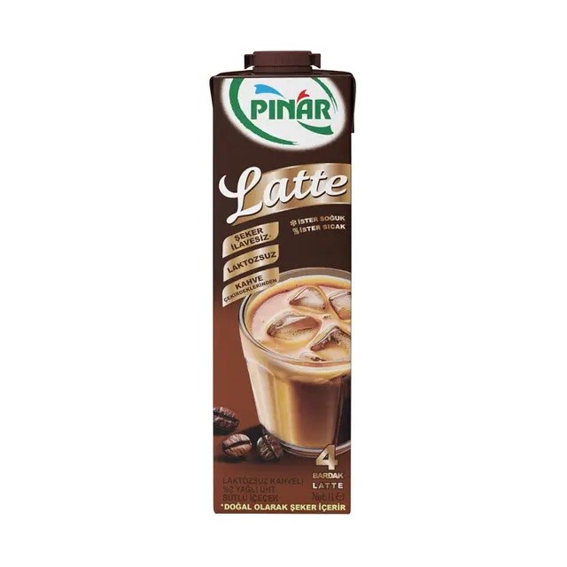 Aromalı SütPınar Latte Laktozsuz Süt 1 L