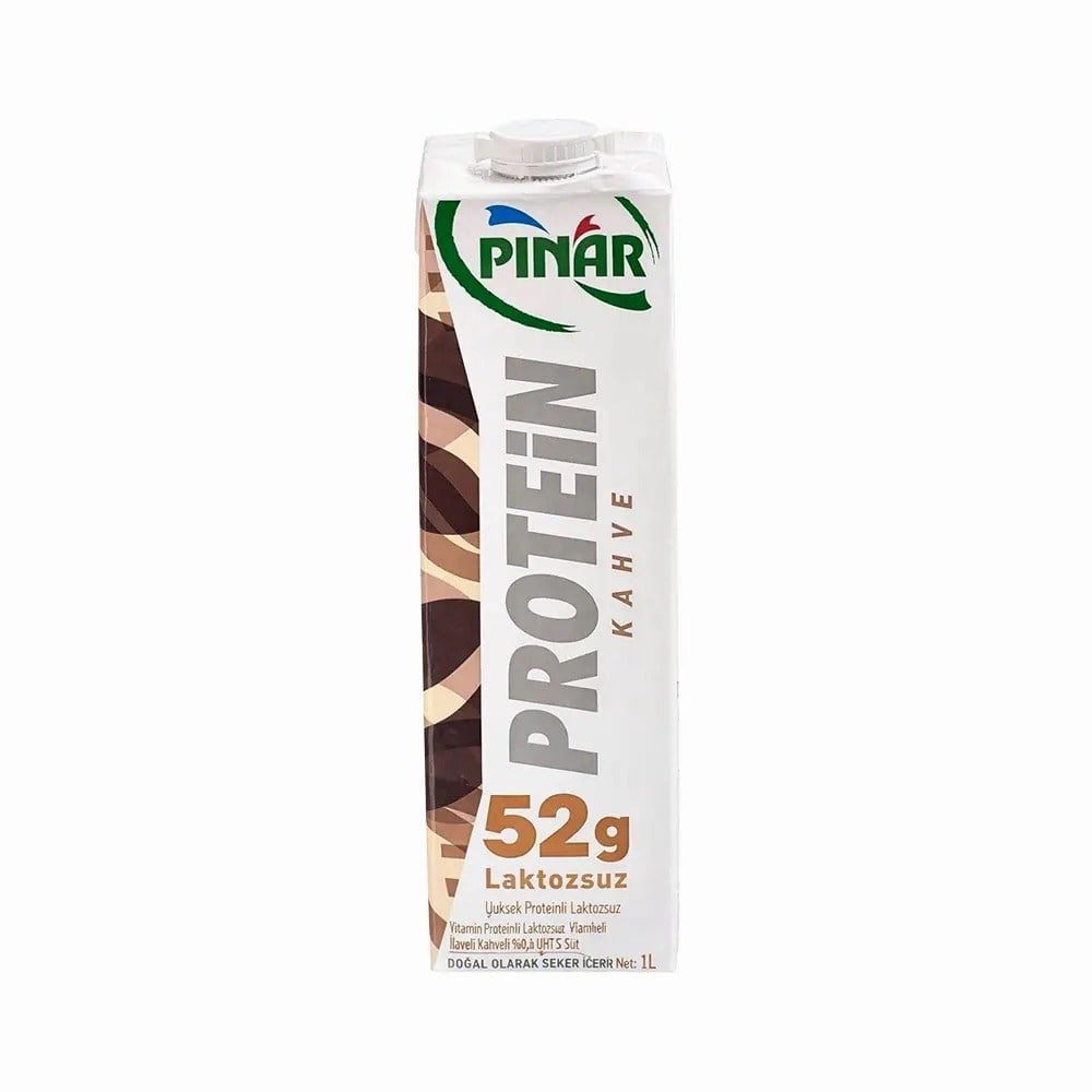 Laktozsuz SütPınar Protein Laktozsuz Süt Kahveli 1 L