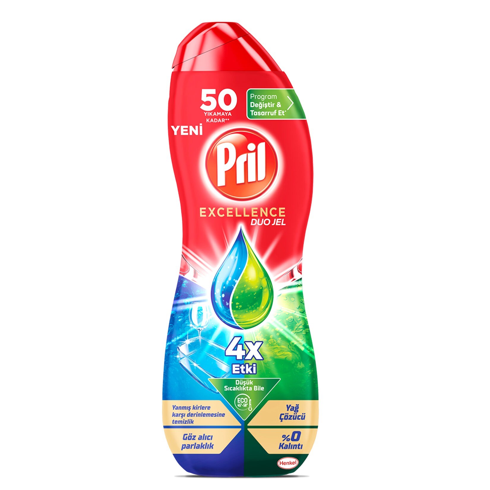 Jel Bulaşık DeterjanıPril Excellence Jel Hijyen&Ferahlık 50 Yıkama