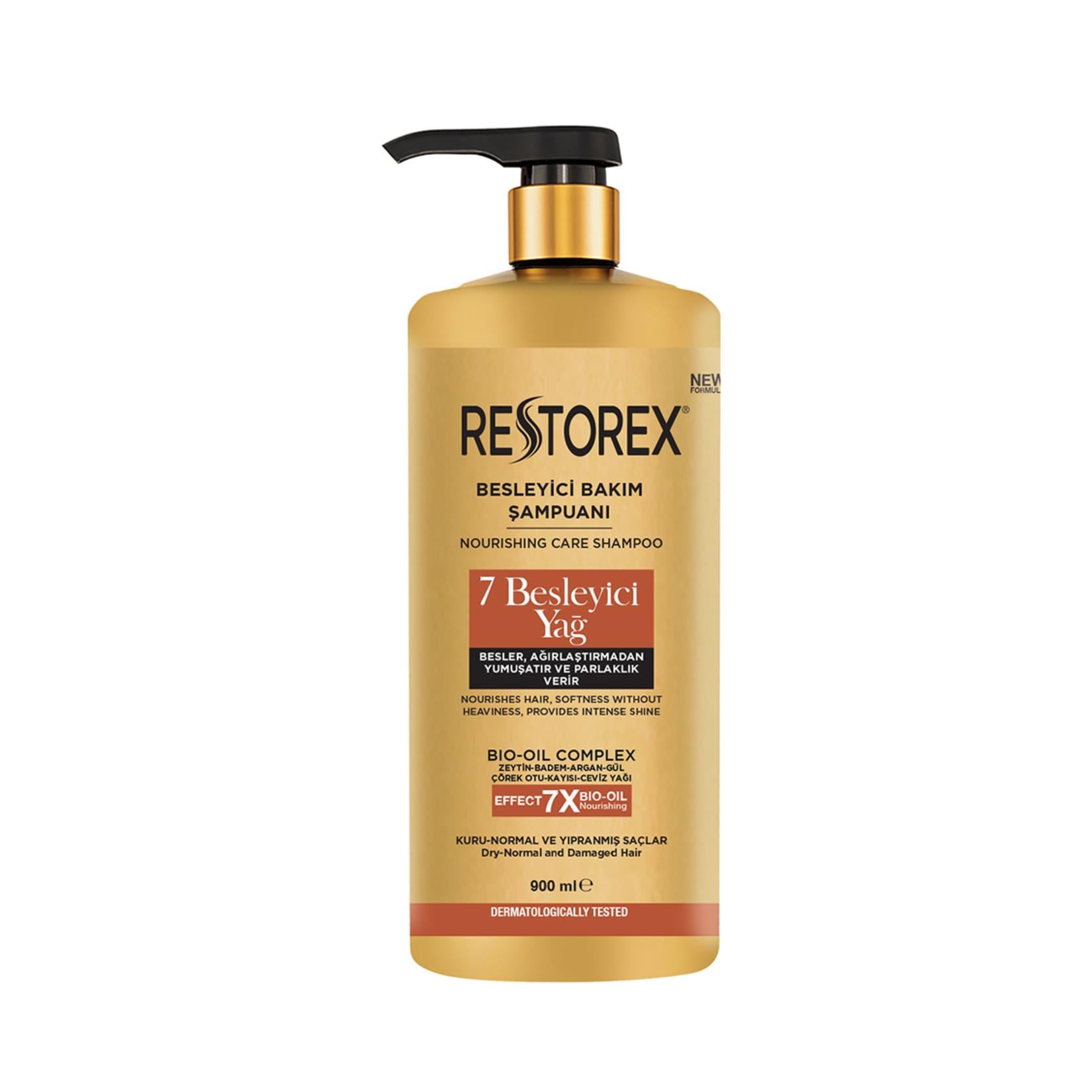 ŞampuanRestorex Bakım Şampuanı 7 Besleyici Yağ 900 ml