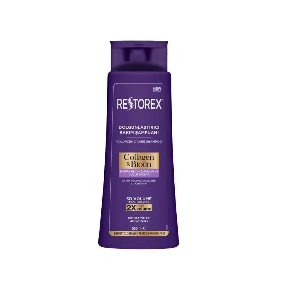 ŞampuanRestorex Collagen&Biotin Dolgunlaştırıcı Şampuan 500ml