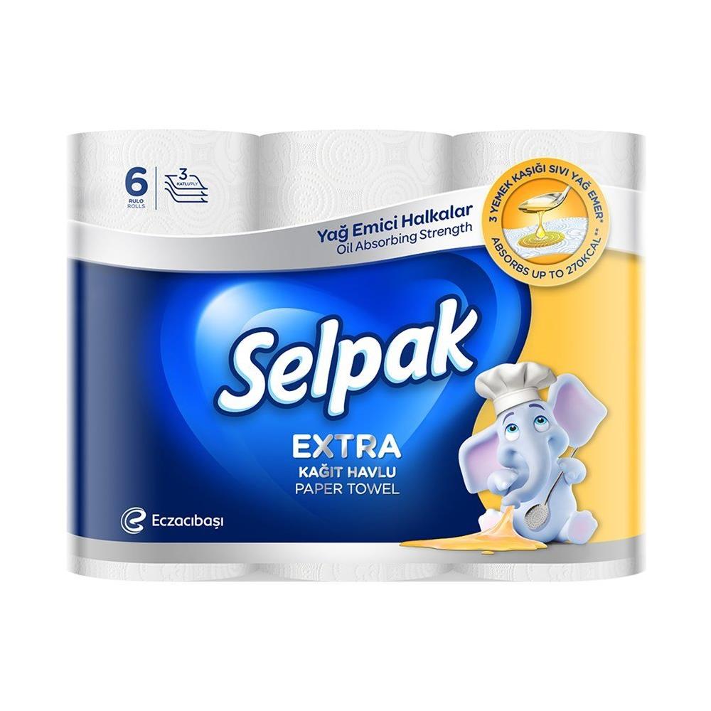 Kağıt HavluSelpak Extra Yağ Emici Kağıt Havlu 6 lı