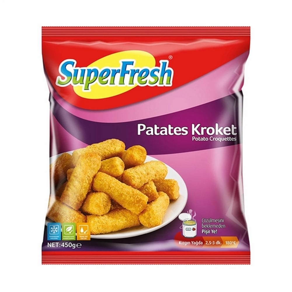 Süperfresh Patates Kroket Donuk 450 Gr