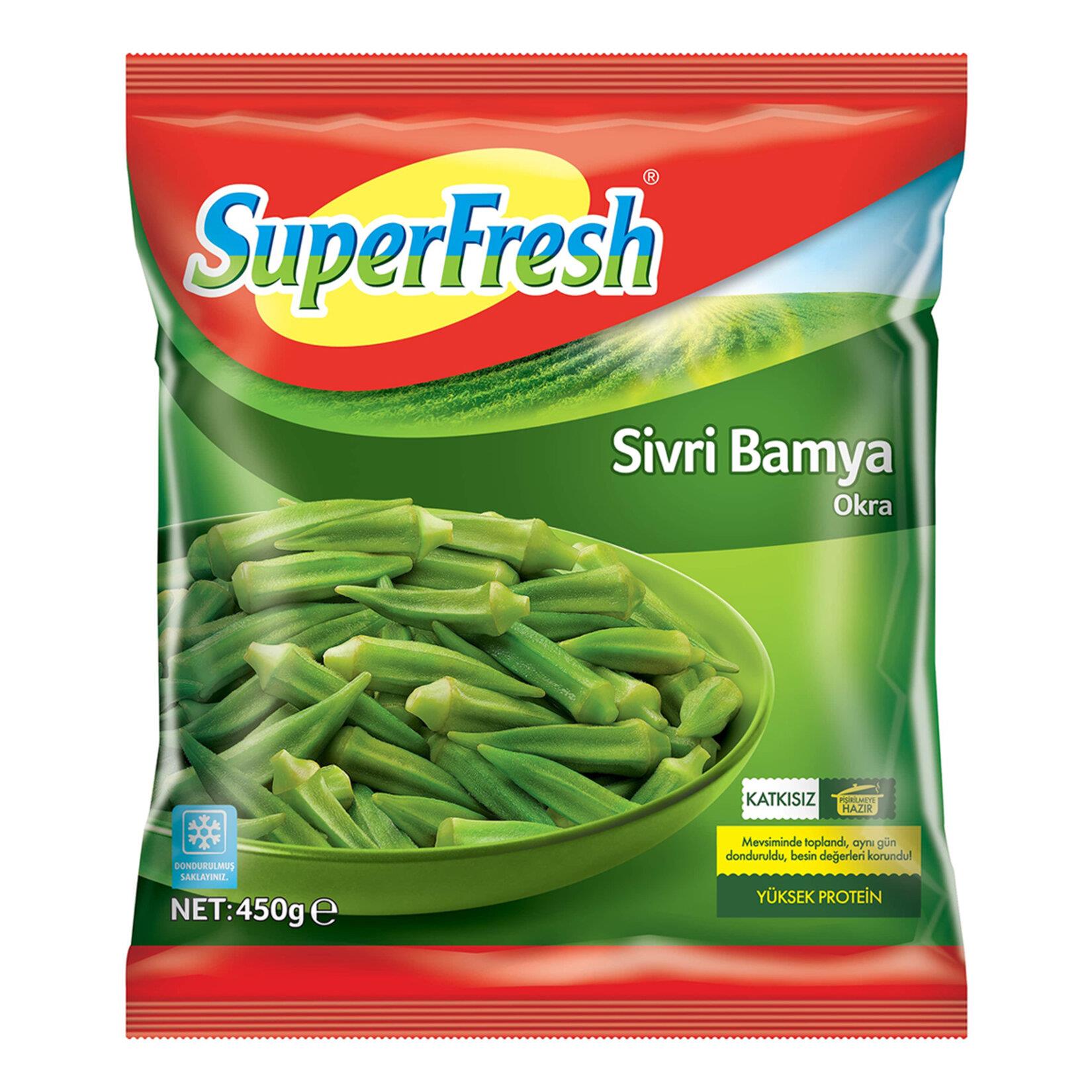 Sebze, MeyveSüperfresh Sivri Bamya Donuk 450 Gr