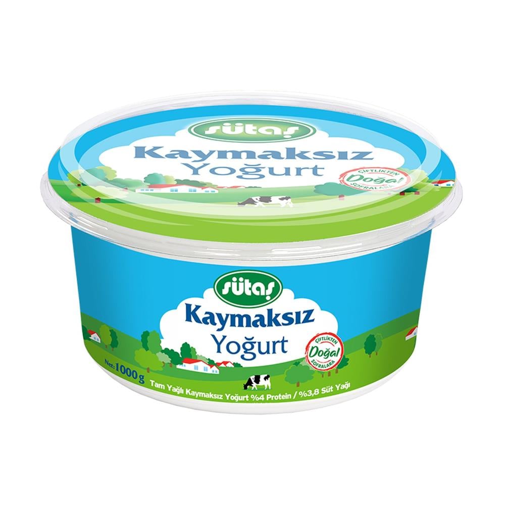 Sade YoğurtSütaş Kaymaksız Yoğurt 1 Kg