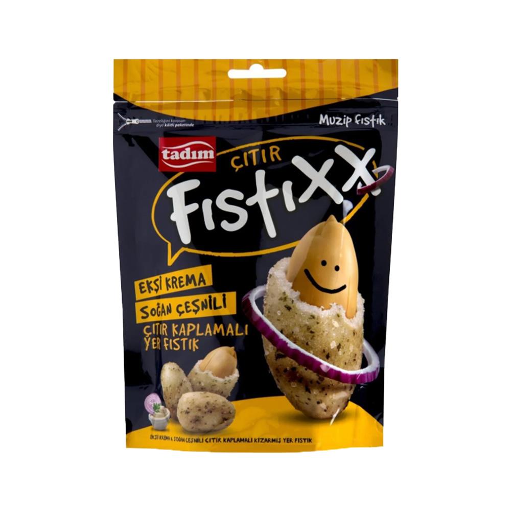 FıstıkTadım Ekşi Krema Soğan Çeşnili Çıtır Kaplamalı Yer Fıstık 70 gr