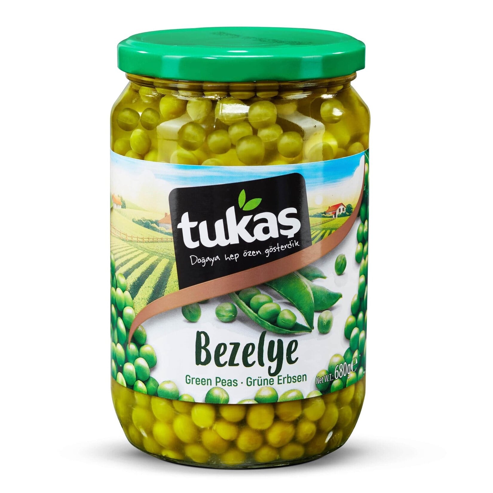 Konserve SebzeTukaş Bezelye Cam 680 g