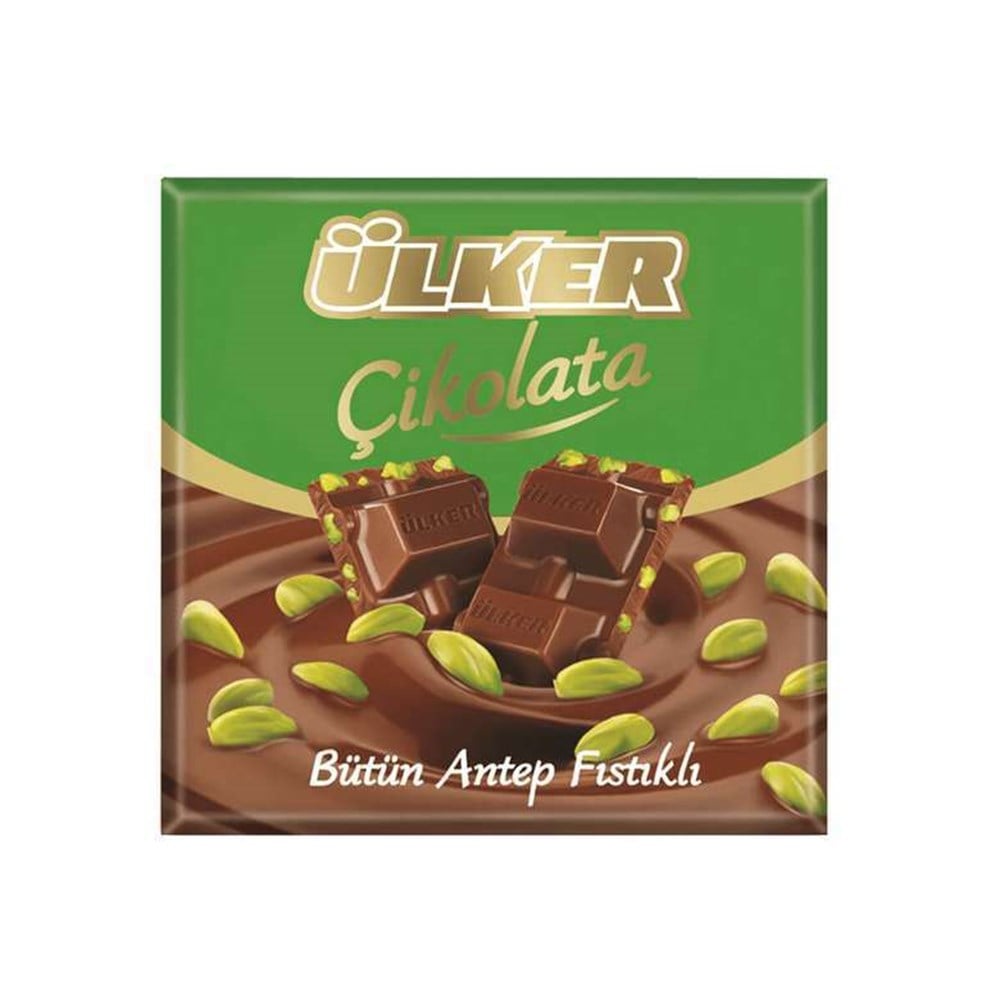 Ülker Çikolata Kare Antep Fıstıklı 65 Gr